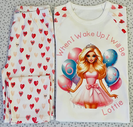 Barbie Balloon Birthday Pjamas